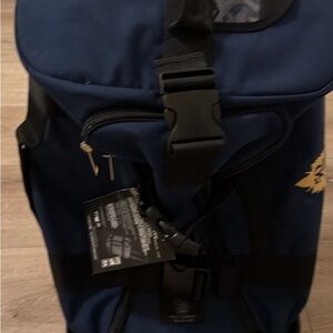 Brand new Navy Blue Men's rolling duffle bag